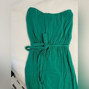 Strapless Green Beach Dress